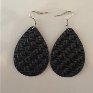 Black Oval Earrings